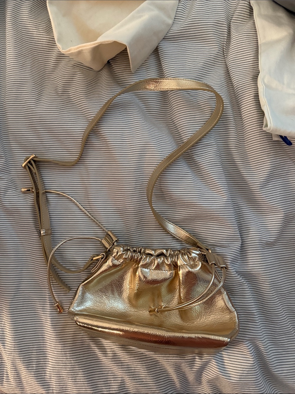 APC Ninon Crossbody in Gold Vegan Leather